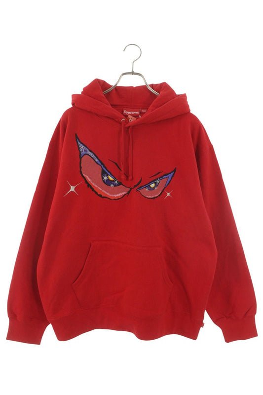 SUPREME 21AW Eyes Hooded Sweatshirt Red Size L
