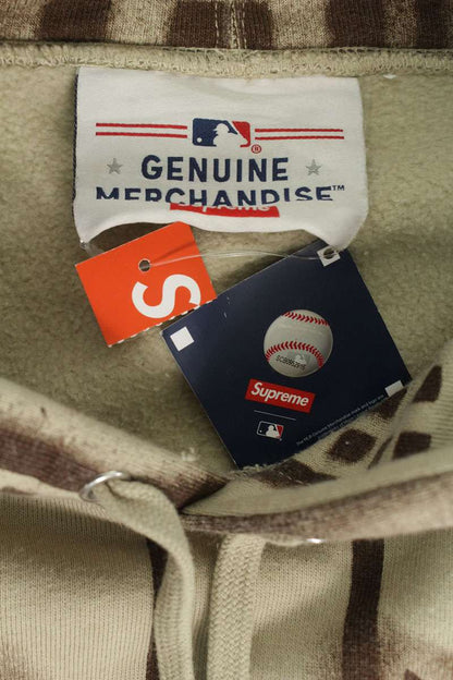 Supreme 21AW New York Yankees Airbrush Hooded Sweatshirt Brown Size L