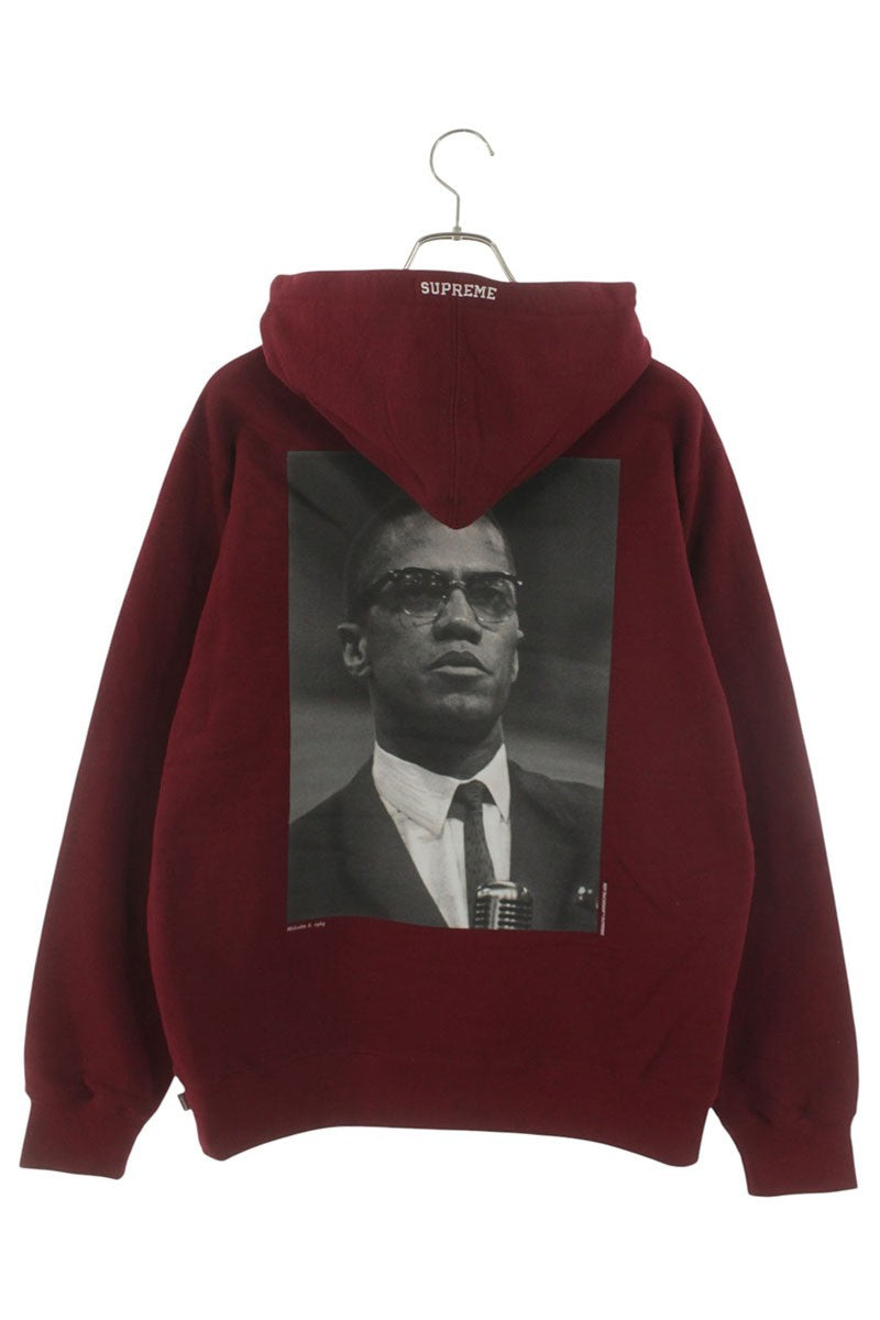 Supreme 22SS Malcolm X Hooded Sweatshirt Red Size M