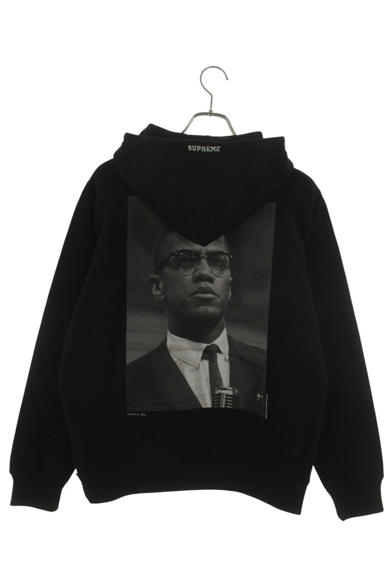 Supreme 22SS Malcolm X Hooded Sweatshirt Black Size S
