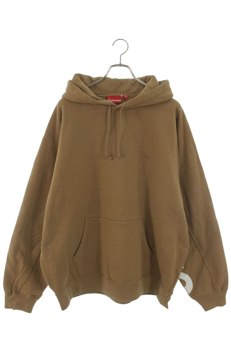 Supreme 22SS Cropped Panels Hooded Sweatshirt Brown Size XL