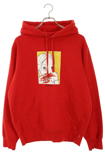 Supreme 19AW Nose Bleed Hooded Sweatshirt Red Size M