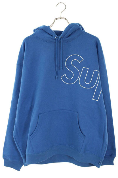 Supreme 21AW Reflective Hooded Sweatshirt Blue Size XL