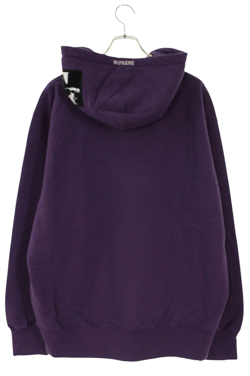 Supreme 21AW The Crow Zip Up Hooded Sweatshirt Purple Size L