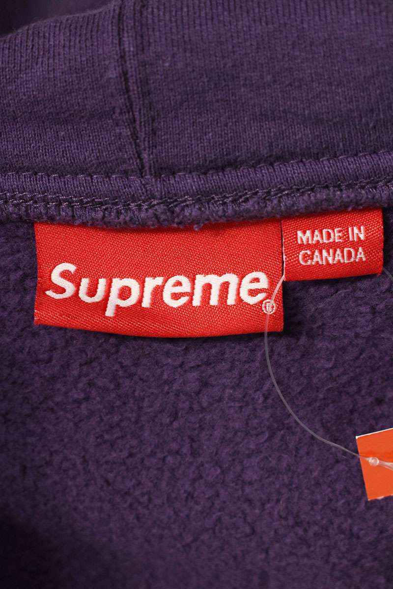 Supreme 21AW The Crow Zip Up Hooded Sweatshirt Purple Size L