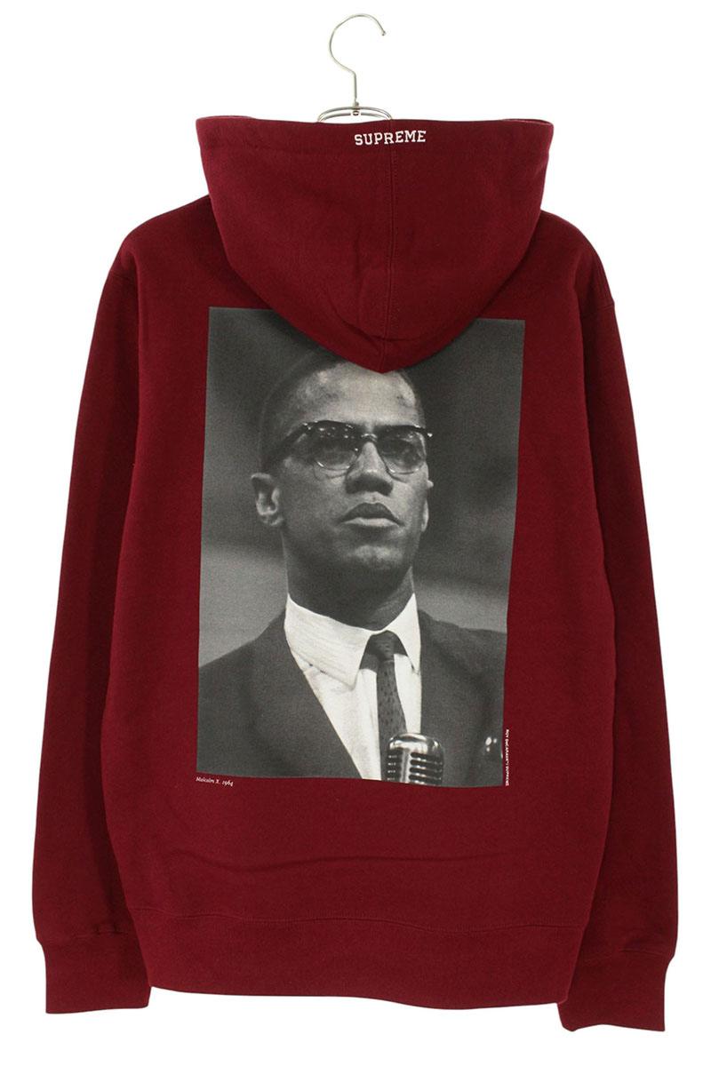 Supreme 22SS Malcolm X Hooded Sweatshirt Red Size M