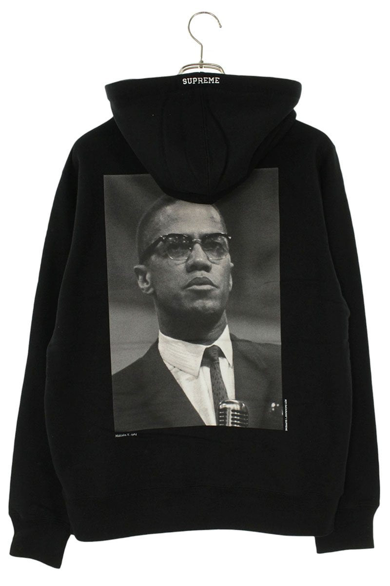 Supreme 22SS Malcolm X Hooded Sweatshirt Black Size S