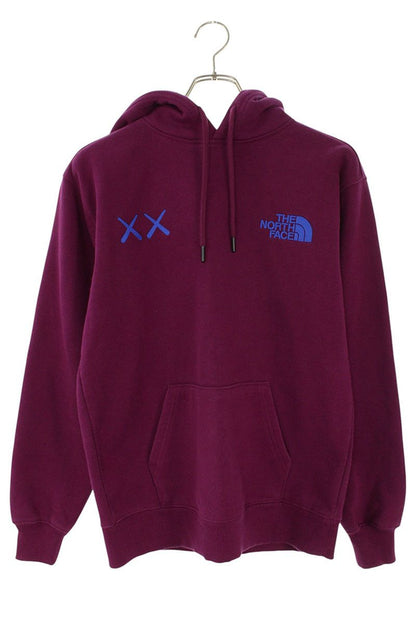 THE NORTH FACE KAWS Logo Embroidered Hoodie Purple Size XS