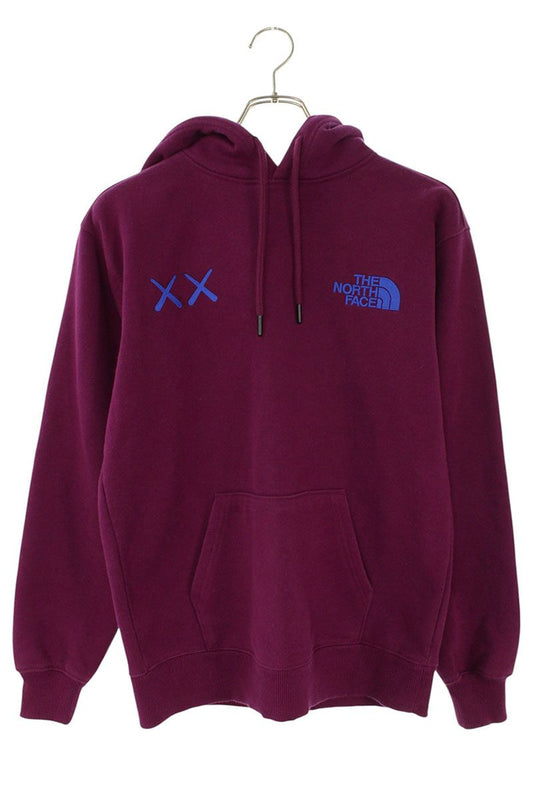 THE NORTH FACE KAWS Logo Embroidered Hoodie Purple Size XS