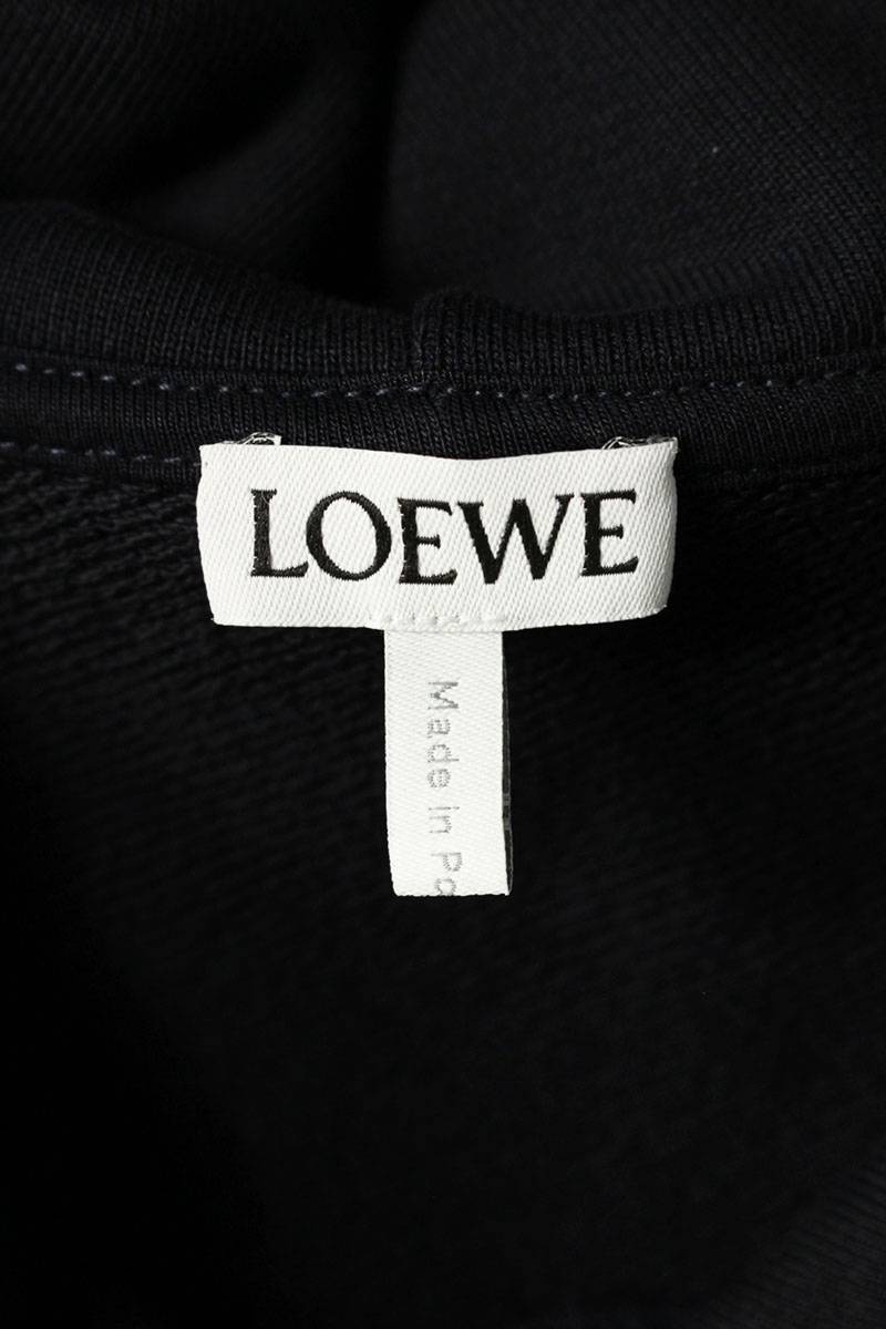 Loewe Logo Pullover Hoodie Black Size S