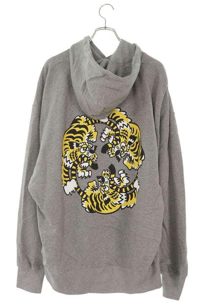 KENZO Back Tiger Print Hoodie Gray Size XL
