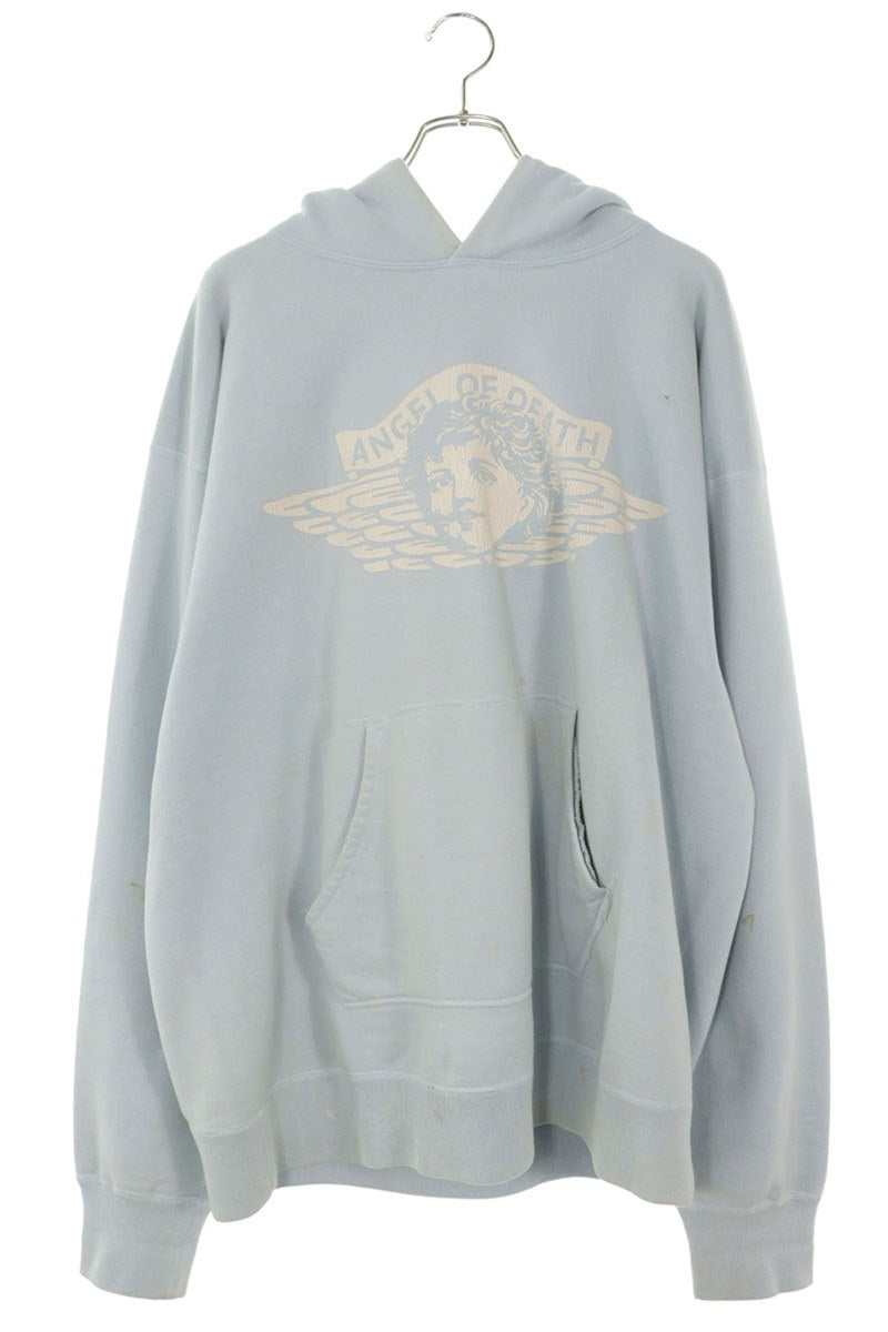 SAINT MICHAEL Vintage Angel Print Pullover Hoodie Size XL