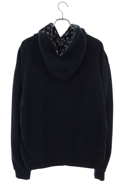 LOUISVUITTON Rhinestone Monogram Lined Hoodie Navy Size XL