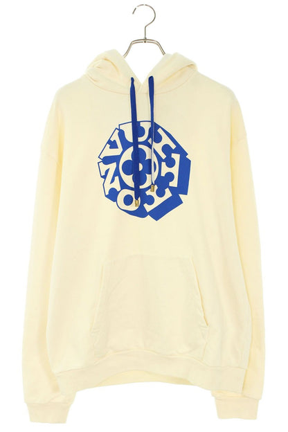 LOUISVUITTON 25AW Front Logo Hoodie Off-White/Blue Size XL