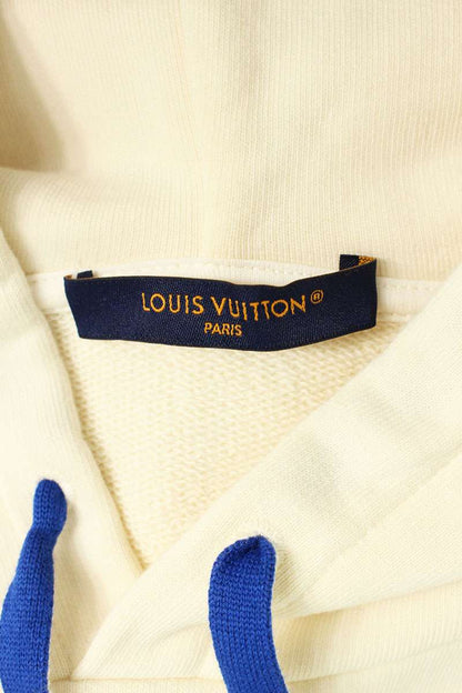 LOUISVUITTON 25AW Front Logo Hoodie Off-White/Blue Size XL