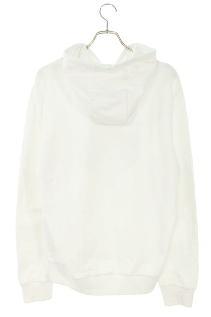 FENDI Logo Print Pullover Hoodie White Size L