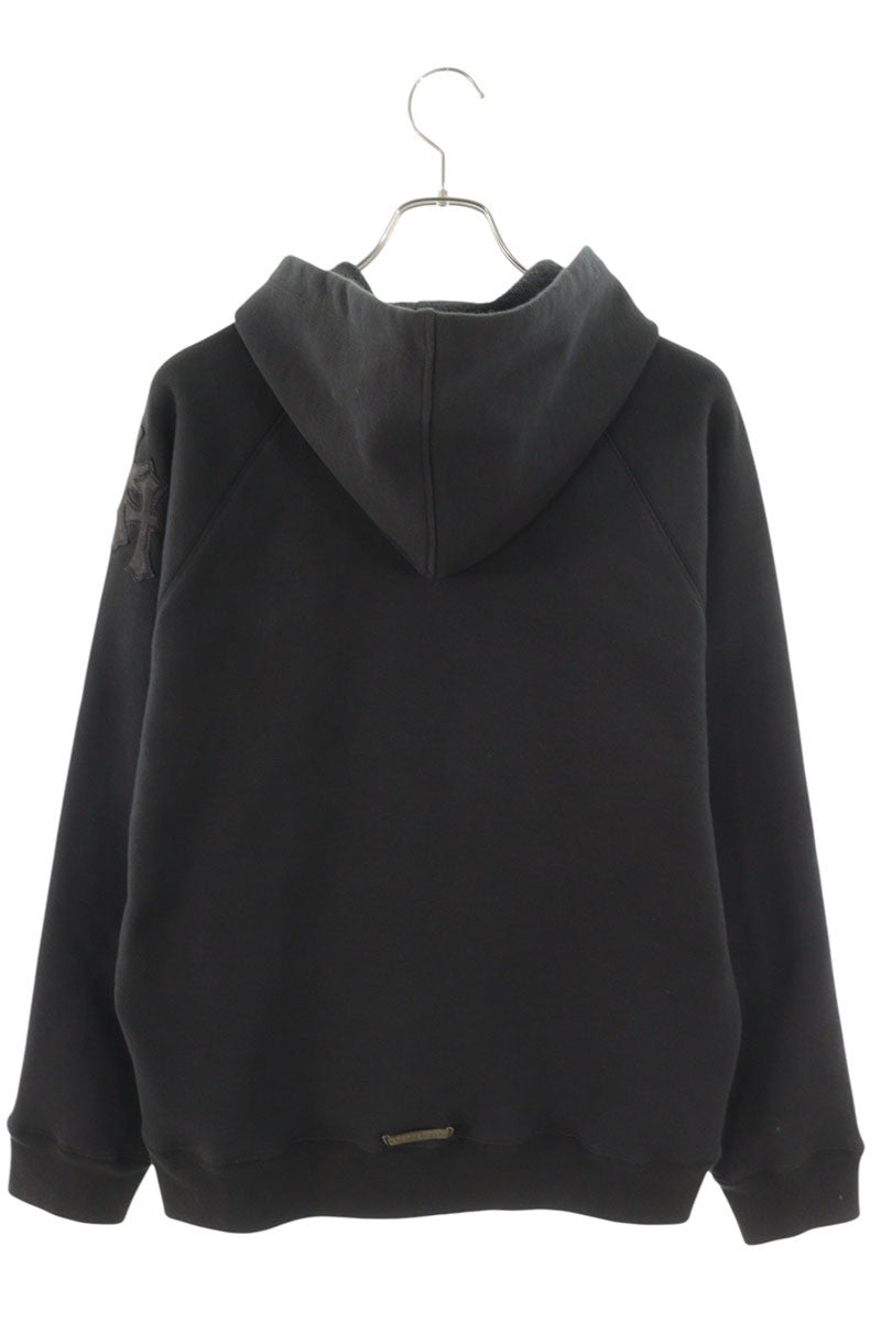 Chrome Hearts Y NOT PAPER JAM Cross Leather Hoodie Size M