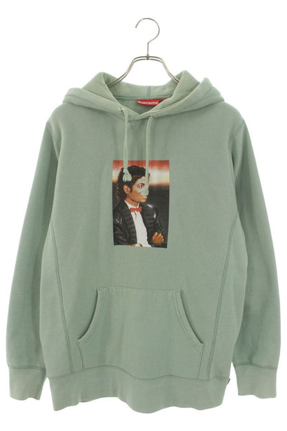 SUPREME 17SS Michael Jackson Hooded Sweatshirt Green Size M