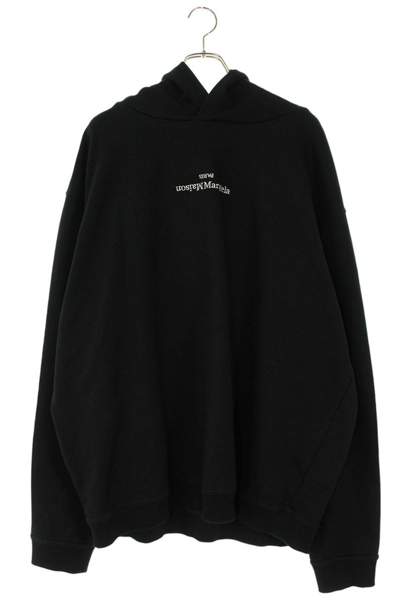Maison Margiela 24SS logo embroidery Pullover Hoodie Black Size 54