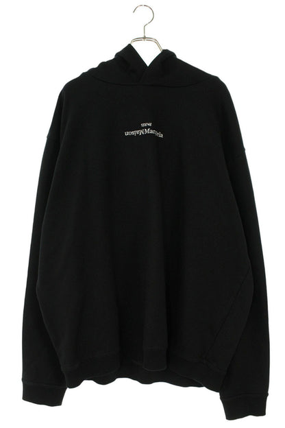 Maison Margiela 24SS logo embroidery Pullover Hoodie Black Size 54