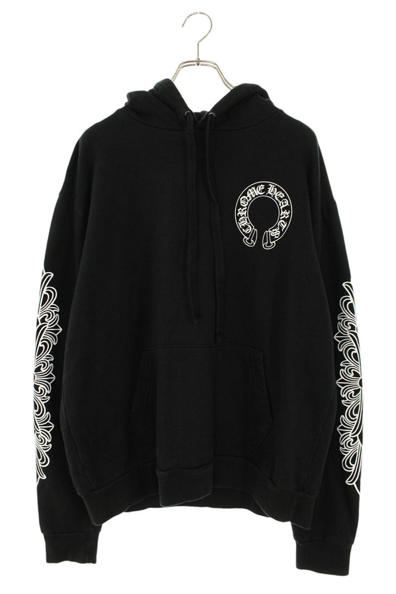 Chrome Hearts SWTSHRT HD PLVR Floral Cross Sleeve Size M