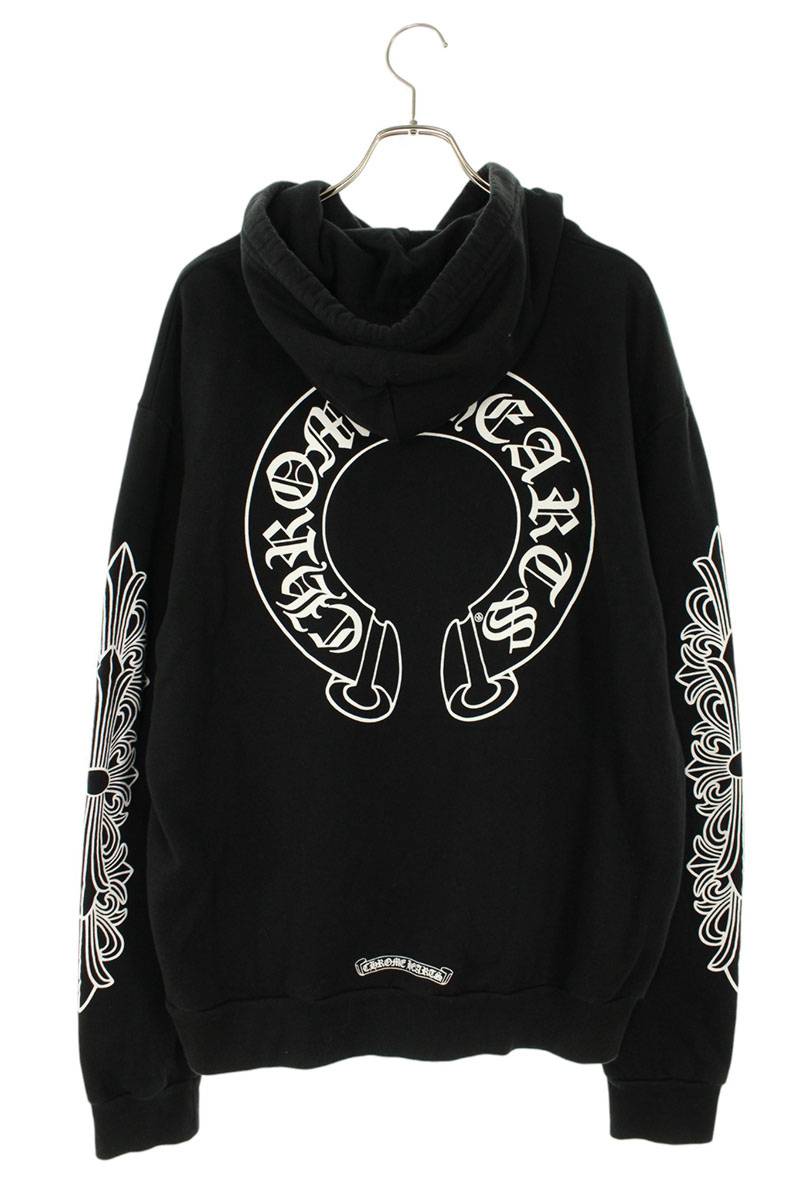 Chrome Hearts SWTSHRT HD PLVR Floral Cross Sleeve Size M