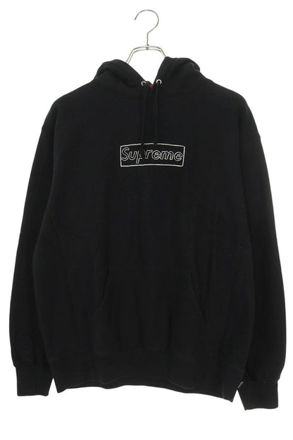 SUPREME KAWS 21SS Chalk Box Logo Hoodie Black Size S