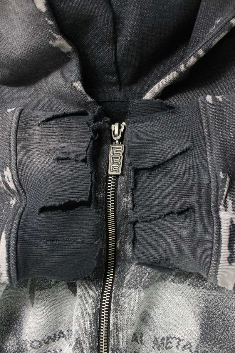 RIVINGTON roi Rebis Zip-Up Hoodie Gray Size L