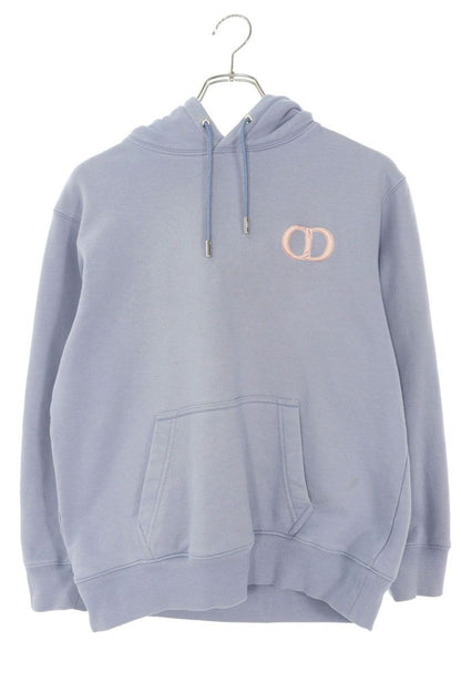 DIOR CD Logo Cotton Hoodie Light Blue Size M