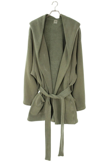 SKYLRK Long Robe Cotton Hoodie Green Size S