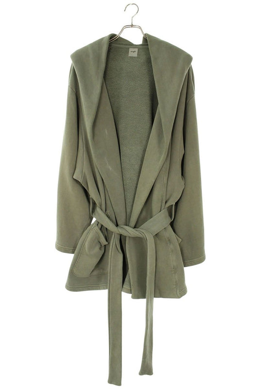 SKYLRK Long Robe Cotton Hoodie Green Size S