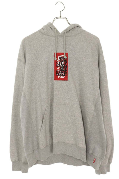 BlackEyePatch Front Embroidered Logo Hoodie Gray Size L
