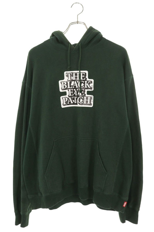 BlackEyePatch Print Logo Hoodie Green Size L
