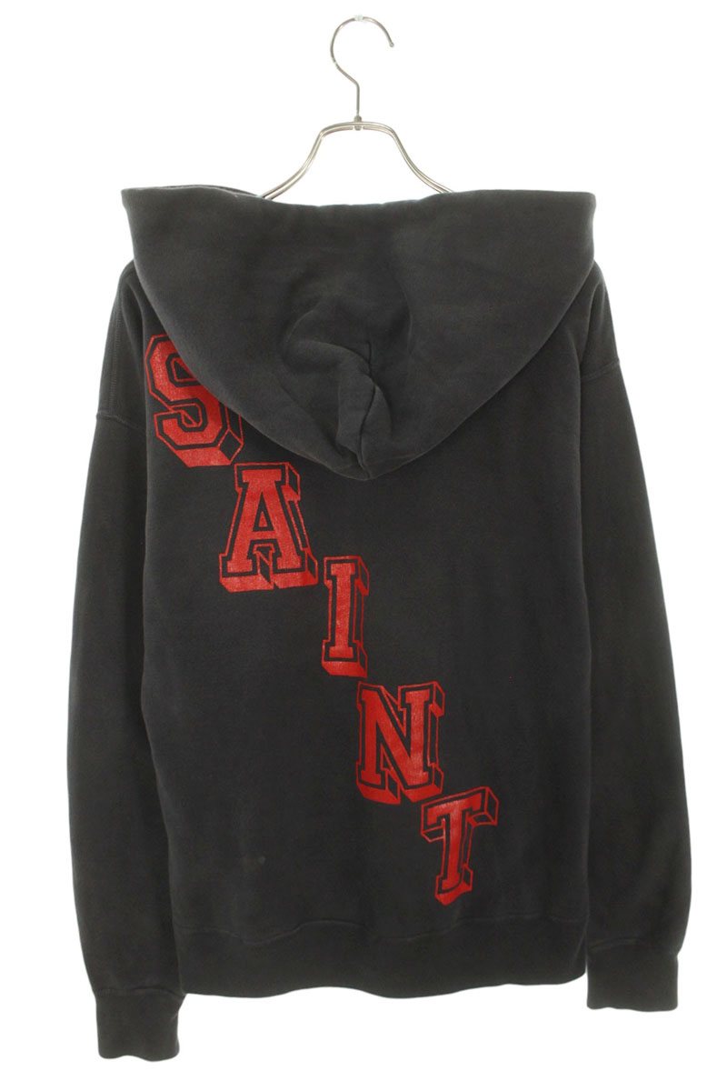 SAINT MICHAEL 24SS Distressed Angel Print Hoodie Size L