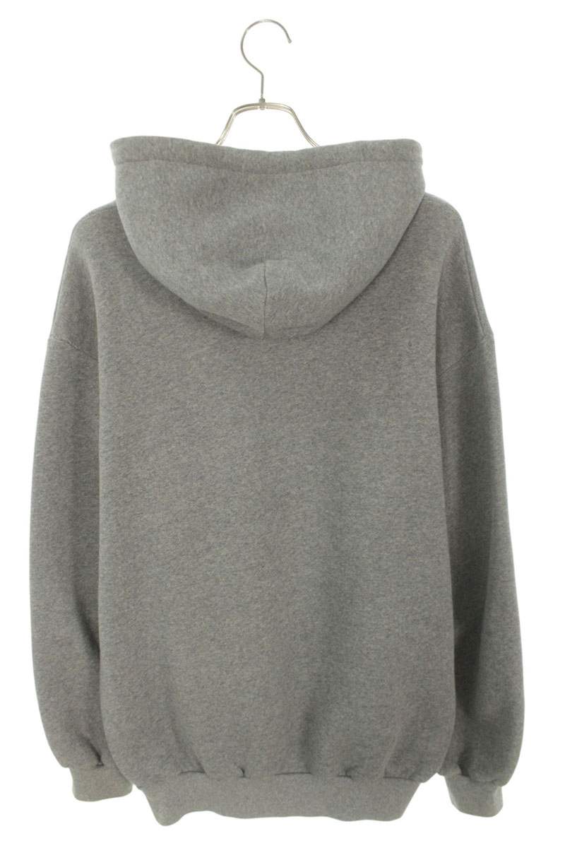 BALENCIAGA BB Logo Emblem Hoodie Gray Size XXS