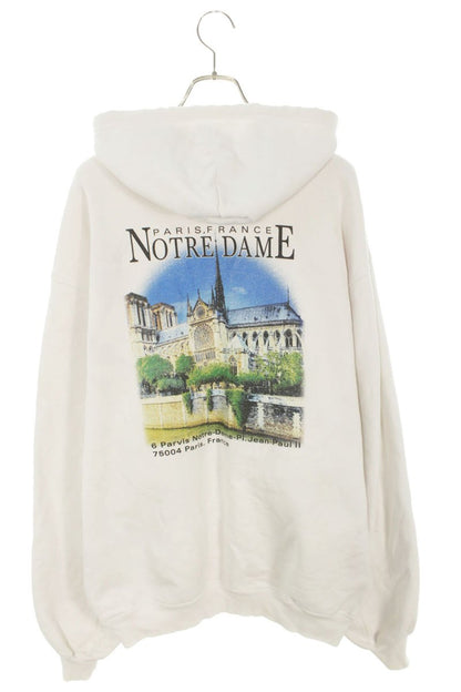 Balenciaga Print Pullover Hoodie White Size XS