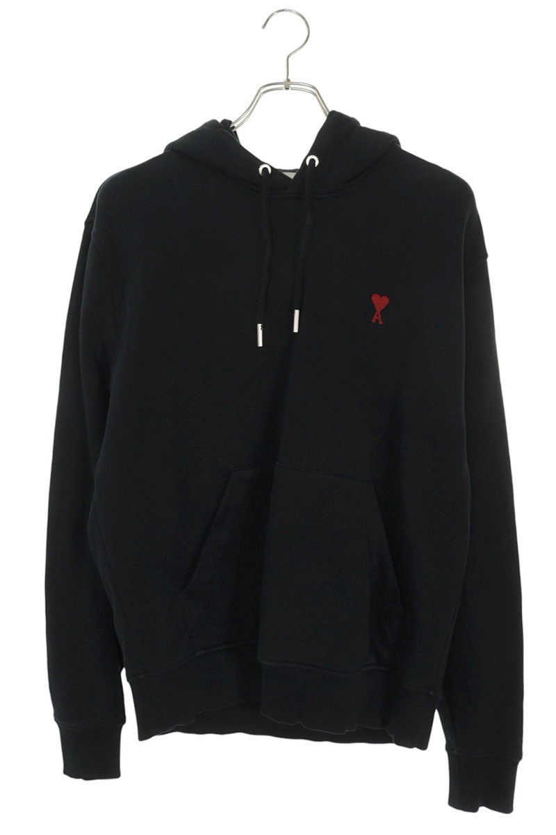 AMI Alexandre Mattiussi Heart Embroidered Logo Hoodie Size S
