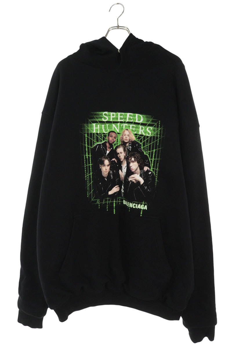 BALENCIAGA 19AW Speedhunters Pullover Hoodie Black Size XXS