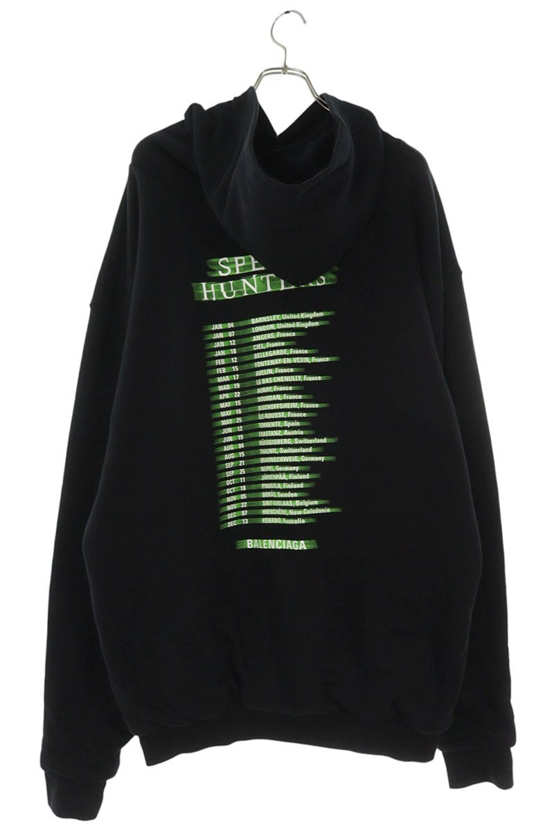 BALENCIAGA 19AW Speedhunters Pullover Hoodie Black Size XXS