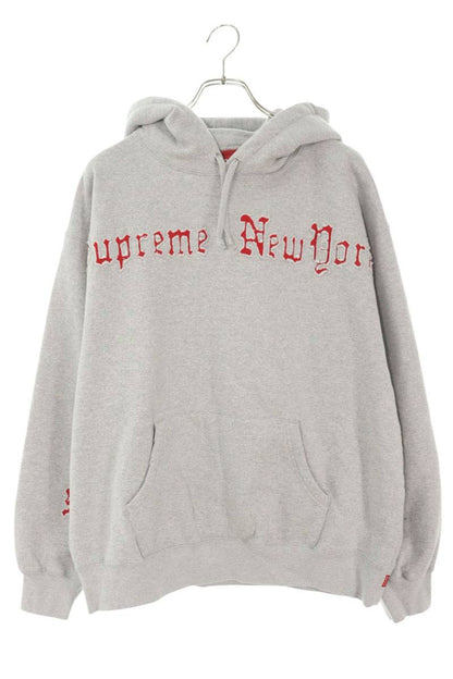 SUPREME Contrast Cutout Hooded Sweatshirt Gray Size L