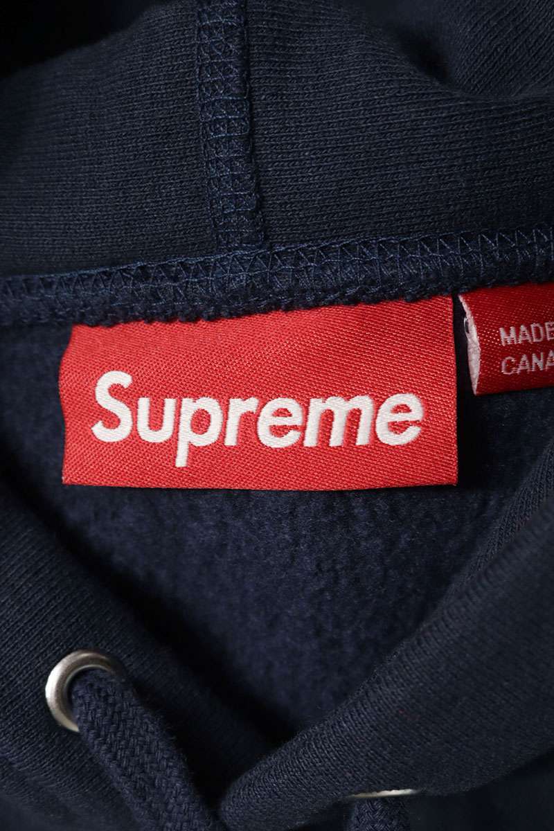 SUPREME Swarovski Motion Logo Hoodie Navy Size M