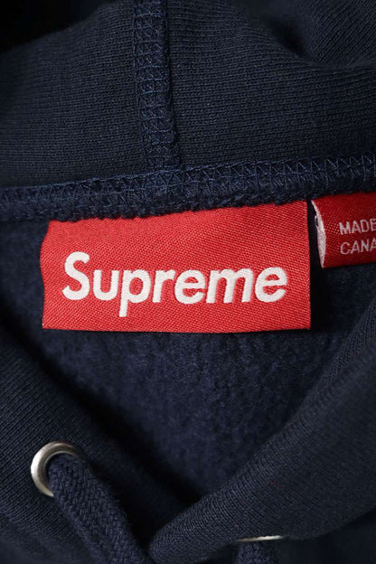 SUPREME Swarovski Motion Logo Hoodie Navy Size M