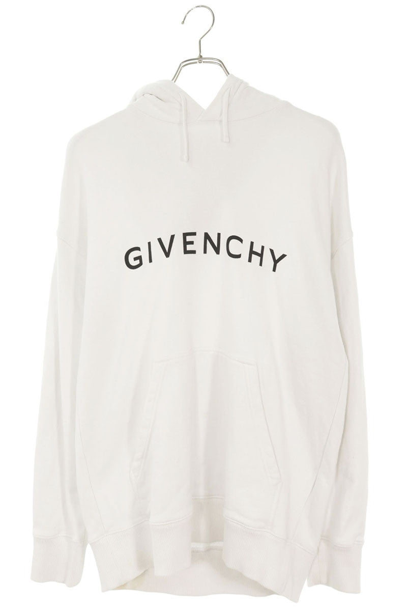 GIVENCHY Front Logo Pullover Hoodie White Size XS