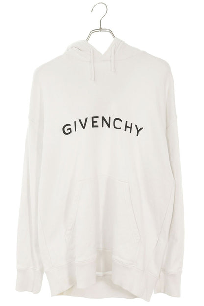 GIVENCHY Front Logo Pullover Hoodie White Size XS