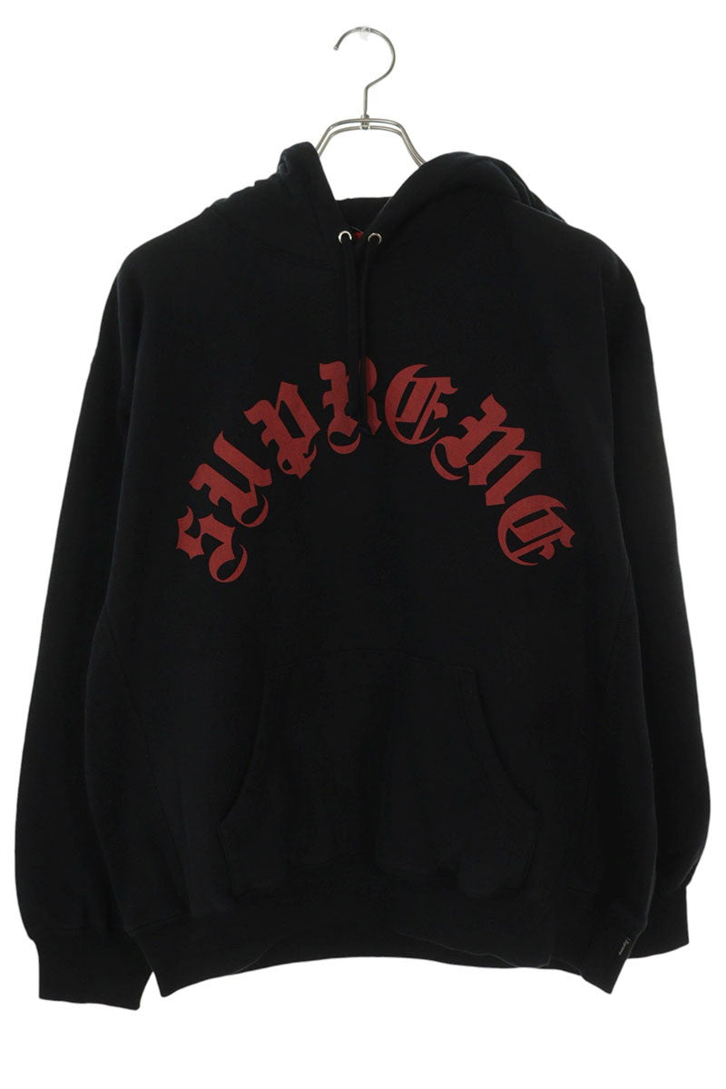 SUPREME Printed Arc Hooded Sweatshirt Black Cotton Size M