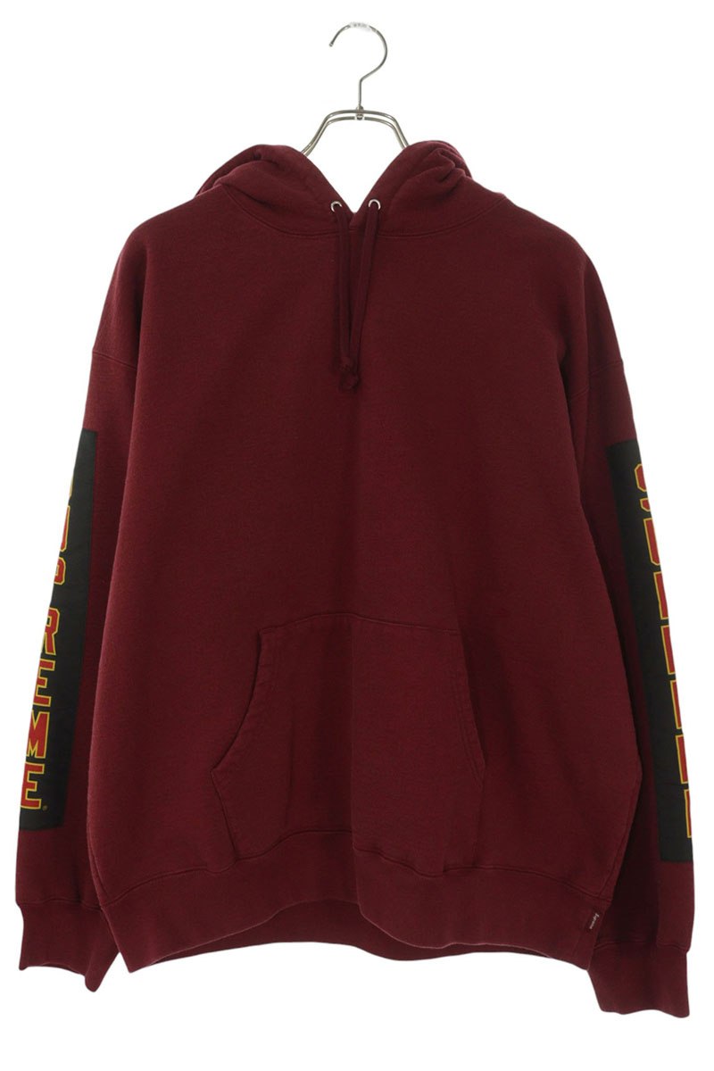 SUPREME Woven Patches Hooded Sweatshirt Bordeaux Size L