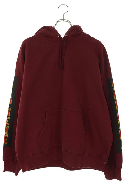 SUPREME Woven Patches Hooded Sweatshirt Bordeaux Size L