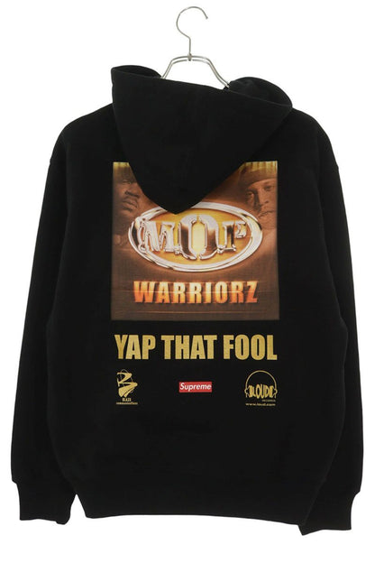 SUPREME M.O.P. Hooded Sweatshirt Black Cotton Blend Size S