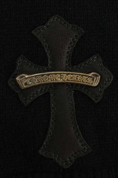 Chrome Hearts CH Cross Leather Patch Cashmere Hoodie Size L