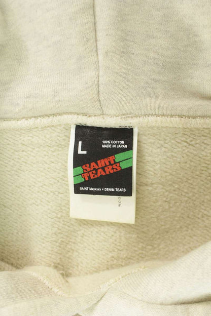 SAINT MICHAEL 22SS Allover Print Hoodie Beige Size L